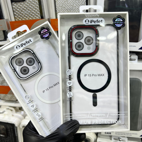 iPefet Magsafe Bracket Lens Back Case (White with Black) iPefet Magsafe Bracket Lens Back Case (White with Black)