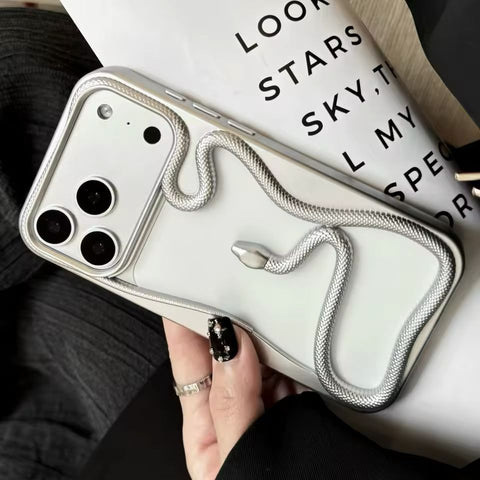 Premium 3D Snake Rope Phone Case for iPhone in Black with Luxury Shockproof Protection