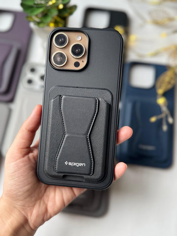 CaseIt Premium Leather Wallet Grip Case for iPhone & Samsung