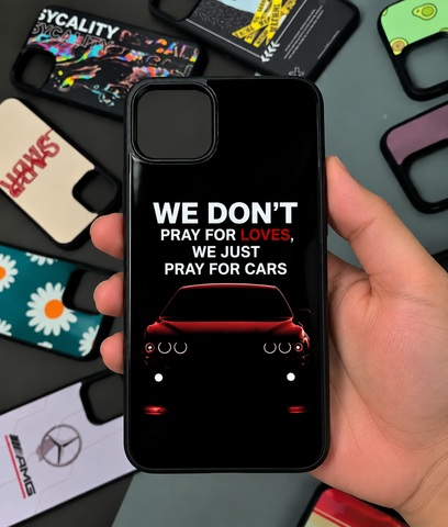 Muscle Car Silhouette Glossy Phone Cas