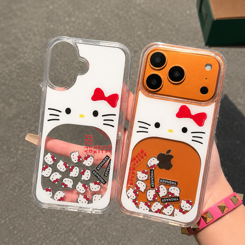 Premium Hello Kitty Liquid Glitter Case For iPhone