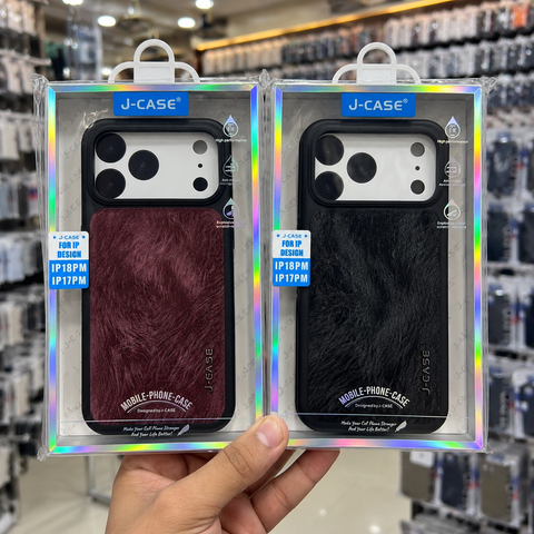 J-CASE Premium Velvet Case for iPhone 17 Pro Max & iPhone 18 Pro Max – Burgundy & Black