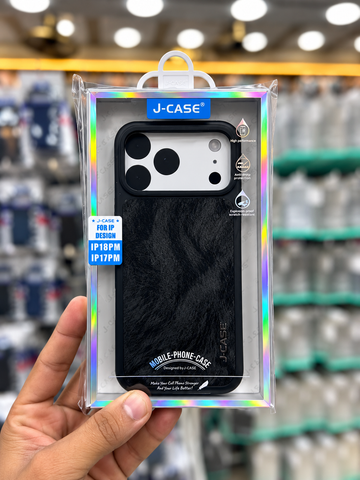 J-CASE Premium Velvet Case for iPhone 17 Pro Max & iPhone 18 Pro Max – Burgundy & Black