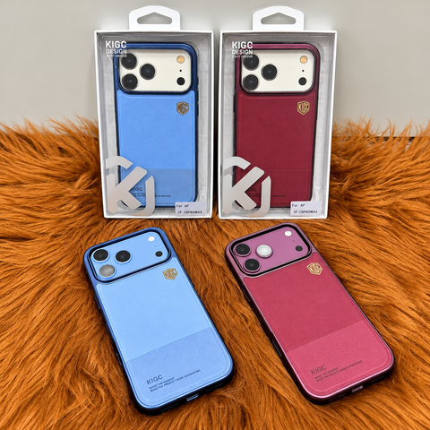 KIGC Original Premium Leather Case for iPhone 18 Pro Max | Elegant Textured Back Cover