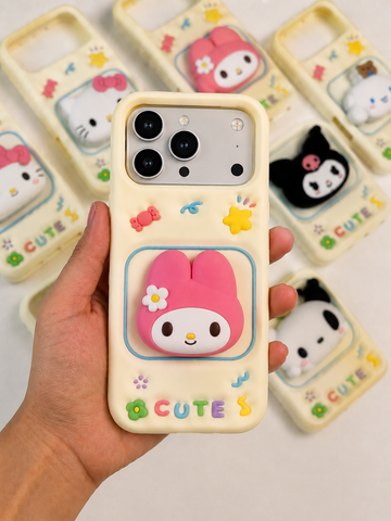 Cute 3D Kawaii Cartoon Silicone Phone Case | Soft Shockproof Protective Cover