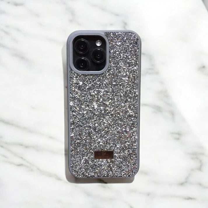 Luxury Glitter Silver Swarovski Case for iPhone | Sparkling Protective Cover