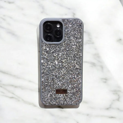 Luxury Glitter Silver Swarovski Case for iPhone | Sparkling Protective Cover