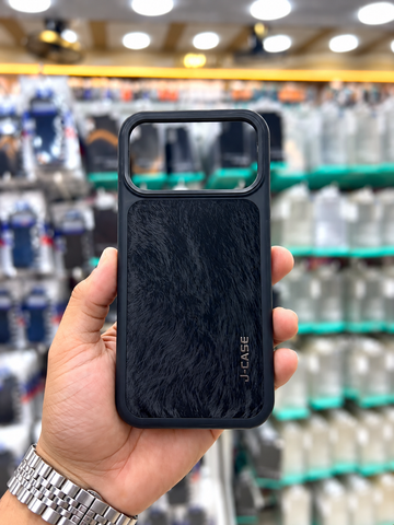 J-CASE Premium Velvet Case for iPhone 17 Pro Max & iPhone 18 Pro Max – Burgundy & Black