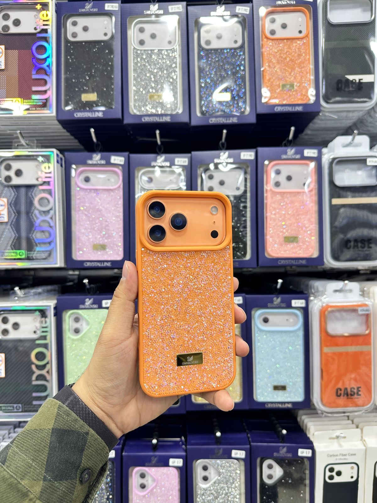 CaseIt Swarovski Shine Case – Luxury Glitter Crystal Back Cover for iPhone 17 Series