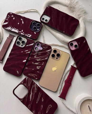 Cherry Gloss Luxury Protective Case for iPhone with premium glossy finish and shockproof protection