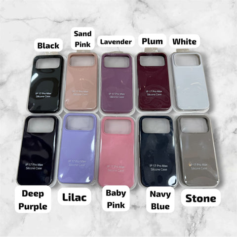 Silicone Case for iPhone – Soft Touch Slim Protective Cover Without Apple Logo