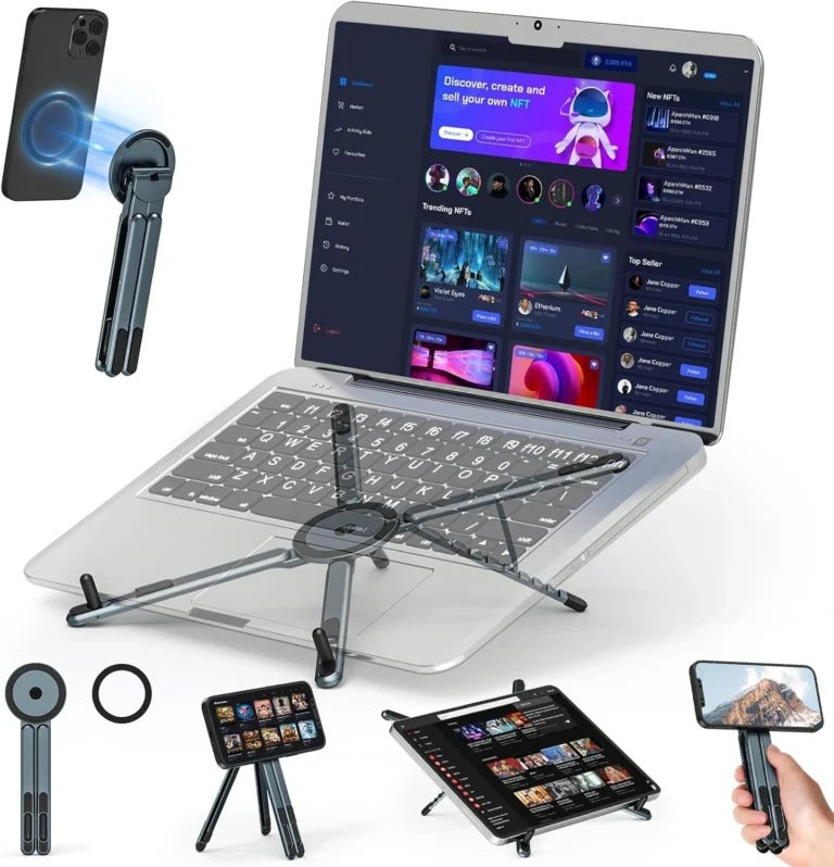 3-in-1 Foldable Adjustable Laptop Tablet and Phone Stand