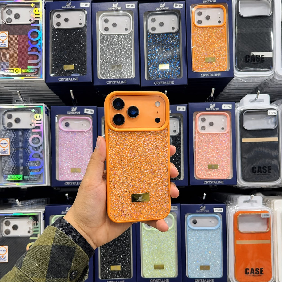 CaseIt Swarovski Shine Case – Luxury Glitter Crystal Back Cover for iPhone 17 Series