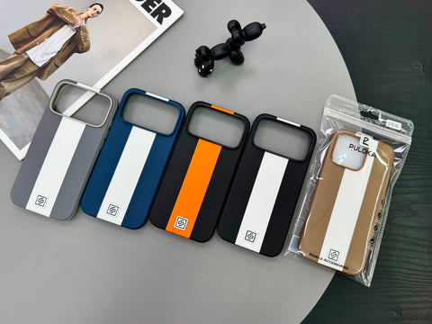 Caseit Soft Touch Stripe Leather Protective Case for iPhone