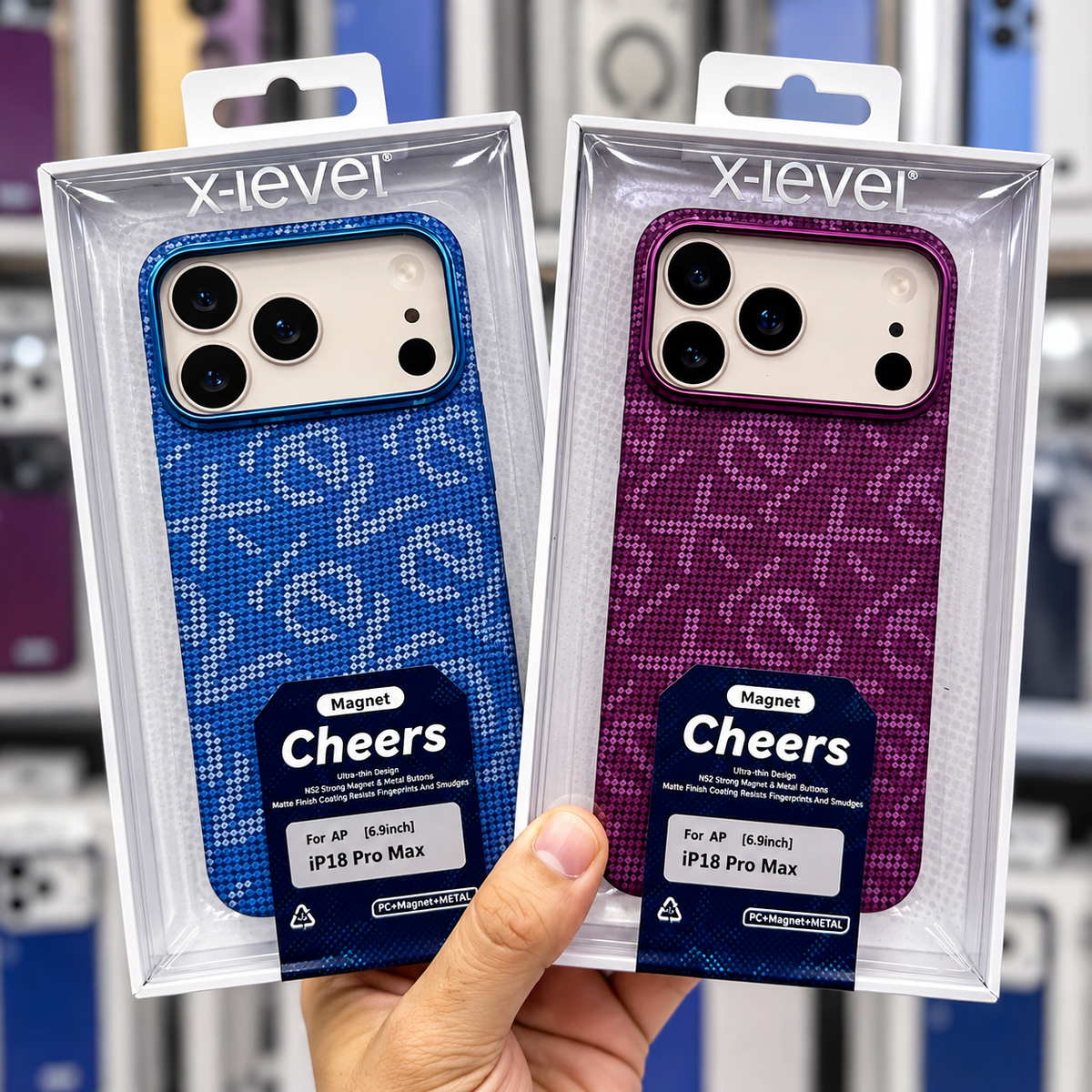 X-LEVEL Cheers MagSafe Case for iPhone 17 Pro Max & iPhone 18 Pro Max | Premium Textured Magnetic Protective Cover