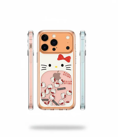Premium Hello Kitty Liquid Glitter Case For iPhone
