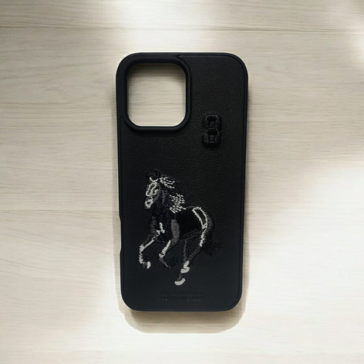 Premium Embroidered Polo Horse Leather iPhone Case | Luxury Protective Cover