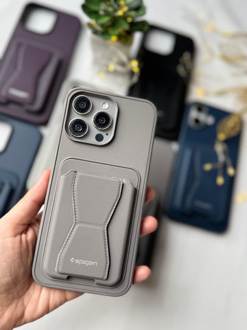 CaseIt Premium Leather Wallet Grip Case for iPhone & Samsung