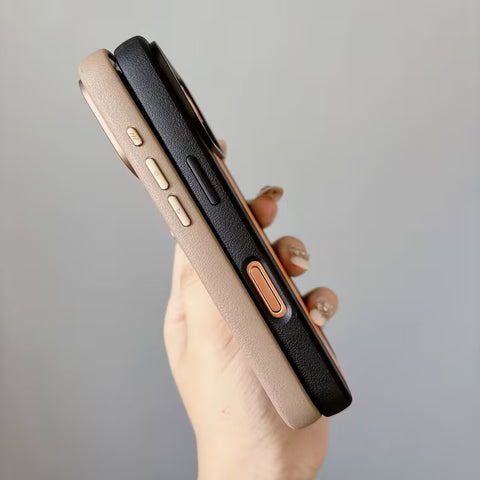 Premium Leather Style Stripe Case for iPhone 11 to iPhone 18 Pro Max Series