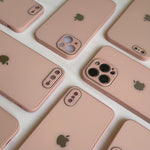 PEACH SHINY GLASS CASE