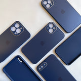 MIDNIGHT BLUE MATTE GLASS CASE